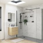 Elite 900mm Wetroom Side Panel & Arm - Black