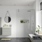 Elite 1000mm Wetroom Panel & Support Bar - Chrome
