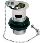Slotted Basin Plug & Chain Waste - Chrome
