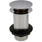 Unslotted Mushroom Basin Waste (1 1/4") - Chrome