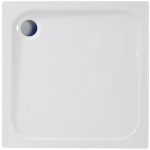 45mm Low Profile 760x760mm Square Tray & Waste - White