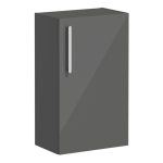 VitrA Root Flat 40cm 1 Door Slim Lower/Base Unit (RH Hinge) - Anthracite High Gloss