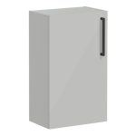 VitrA Root Flat 40cm 1 Door Slim Lower/Base Unit (LH Hinge) - Shiny Pearl Grey