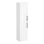 VitrA Root Flat 40cm 2 Door Tall Unit (LH Hinge) - High Gloss White