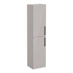 VitrA Root Flat 40cm 2 Door Tall Unit (LH Hinge) - Bright Sahara Beige