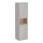 VitrA Root Flat 40cm 2 Door Semi-Tall Unit w/Laundry Basket (RH Hinge) - Bright Sahara Beige