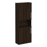 VitrA Root Flat 55cm 2 Door Semi-Tall Unit (LH Hinge) - Walnut