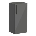 VitrA Root Flat 40cm 1 Door Lower/Base Unit (RH Hinge) - Anthracite High Gloss