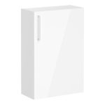 VitrA Root Flat 55cm 1 Door Slim Lower/Base Unit (RH Hinge) - High Gloss White