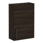 VitrA Root Flat 60cm 1 Door Upper/Wall Unit (RH Hinge) - Walnut