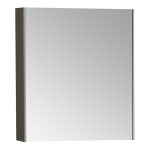 VitrA 620x695mm Mirrored Cabinet (LH Hinge) - Brushed Chrome