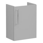 VitrA Root Flat 40cm 1 Door Wall Hung Slim Washbasin Unit (RH Hinge) - Matt Rock Grey