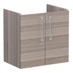 VitrA Root Flat 60cm 2 Door Wall Hung Slim Washbasin Unit - Cordoba