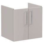 VitrA Root Flat 60cm 2 Door Wall Hung Washbasin Unit - Bright Sahara Beige