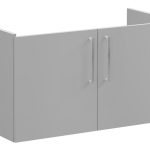 VitrA Root Flat 100cm 2 Door Washbasin Unit - Matt Rock Grey