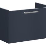 VitrA Root Flat 80cm 1 Drawer Washbasin Unit - Matt Dark Blue