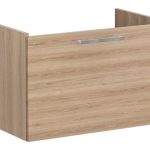 VitrA Root Flat 80cm 1 Drawer Washbasin Unit - Natural Oak