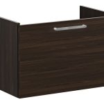 VitrA Root Flat 80cm 1 Drawer Washbasin Unit - Walnut
