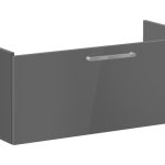 VitrA Root Flat 100cm 1 Drawer Washbasin Unit - Anthracite High Gloss
