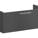 VitrA Root Flat 100cm 1 Drawer Washbasin Unit - Matt Storm Grey