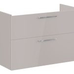 VitrA Root Flat 100cm 2 Drawer Washbasin Unit - Bright Sahara Beige