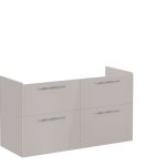 VitrA Root Flat 120cm 4 Drawer Washbasin Unit - Bright Sahara Beige