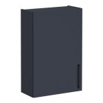 VitrA Root Flat 60cm 1 Door Upper/Wall Unit (LH Hinge) - Matt Dark Blue