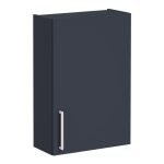 VitrA Root Flat 60cm 1 Door Upper/Wall Unit (RH Hinge) - Matt Dark Blue