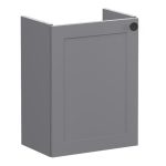 VitrA Root Classic 40cm 1 Door Wall Hung Slim Washbasin Unit (LH Hinge) - Matt Grey