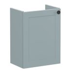 VitrA Root Classic 40cm 1 Door Wall Hung Slim Washbasin Unit (LH Hinge) - Matt Fjord Green