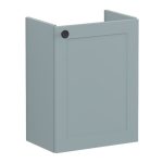 VitrA Root Classic 40cm 1 Door Wall Hung Slim Washbasin Unit (RH Hinge) - Matt Fjord Green