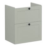 VitrA Root Classic 60cm 2 Drawer Slim Washbasin Unit - Matt Retro Green