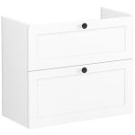 VitrA Root Classic 80cm 2 Drawer Slim Washbasin Unit - Matt White