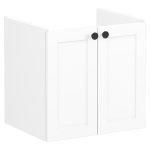 VitrA Root Classic 60cm 2 Door Wall Hung Washbasin Unit - Matt White