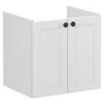 VitrA Root Classic 60cm 2 Door Wall Hung Washbasin Unit - Matt Light Grey