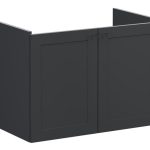 VitrA Root Classic 80cm 2 Door Wall Hung Washbasin Unit - Matt Graphite