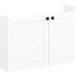 VitrA Root Classic 100cm 2 Door Washbasin Unit - Matt White