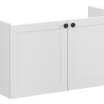 VitrA Root Classic 100cm 2 Door Washbasin Unit - Matt Light Grey