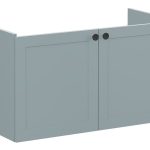 VitrA Root Classic 100cm 2 Door Washbasin Unit - Matt Fjord Green