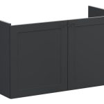 VitrA Root Classic 100cm 2 Door Washbasin Unit - Matt Graphite
