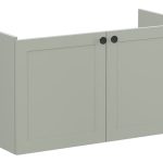 VitrA Root Classic 100cm 2 Door Washbasin Unit - Matt Retro Green