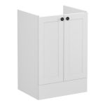 VitrA Root Classic 60cm 2 Door Floor Standing Washbasin Unit - Matt Light Grey