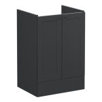 VitrA Root Classic 60cm 2 Door Floor Standing Washbasin Unit - Matt Graphite