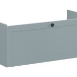 VitrA Root Classic 100cm 1 Drawer Slim Washbasin Unit - Matt Fjord Green