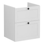 VitrA Root Classic 60cm 2 Drawer Washbasin Unit - Matt Light Grey