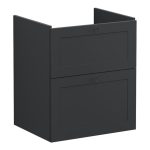 VitrA Root Classic 60cm 2 Drawer Washbasin Unit - Matt Graphite