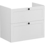 VitrA Root Classic 80cm 2 Drawer Washbasin Unit - Matt Light Grey
