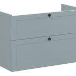VitrA Root Classic 100cm 2 Drawer Washbasin Unit - Matt Fjord Green