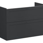 VitrA Root Classic 100cm 2 Drawer Washbasin Unit - Matt Graphite