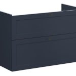 VitrA Root Classic 100cm 2 Drawer Washbasin Unit - Matt Dark Blue